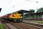 MEG 221 hauls one of many coal trains through Grosskorbetha on 29 May 2010.
