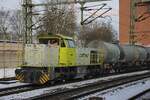 CFaptrain/RBB 1123 hauls a tank train through Hamburg-Harburg on 20 February 2026.