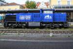 Rail Bavaria 275 108 creeps through and across Regensburg Hbf on 22 September 2026 during the massive restoration of the line RegensburgPassau.