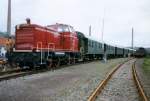 V 65 011 stands in the Bw Bochum-Dahlhausen on 16 April 1999.