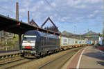 ER20-013 was still black and in service with HGB when she hauled a container train through Völklingen on 29 March 2017.