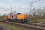 On 9 February 2023 Bocholter Eisenbahn 295 057 runs round at Emmerich.