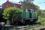 Brohltalbahn 295 049 stands parked at Neuwied on 30 April 2026.
