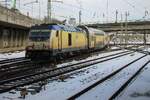 On 20 February 2026 Metronom 246 002 has just left Hamburg-Harburg with a regional train to Cuxhaven.