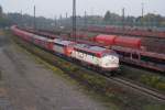 Two V170 by Strabag drove with a Gz. on 24.10.2009 on the freight bypass track by Seelze Rbf.