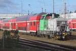 Vossloh mercenary 650 301 shunts on behalf of DB Regio at Berlin-Lichtenberg on 18 September 2022.