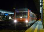 610 502 is standing in Hof main station on September 22nd 2013.