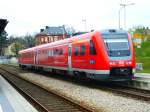 Here a lokal train to Hof main station on April 28th 2013 in Schwarzenbach an der Saale.