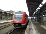 Here a lokal train to Wrzburg (BR 612) in Hof main station on platform 4.