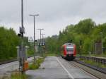 612 115 is driving in Oberkotzau on May 22th 2013.