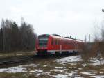 612 065 is driving in Oberkotzau, March 27th 2013.