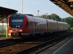 612 Doppel mit RE von Zittau nach Dresden bei der Einfahrt in den Bf. Bischofswerda am 15.05.2009