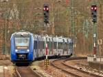 . The VLEXX 622 419 is entering into the station Sankt Wendel/Saar on April 3rd, 2015.
