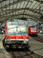 628 500 is standing in Cologne main station on August 21st 2013.