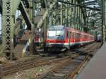 928 496 is driving on the Hohenzollernbridge in Cologne on August 22nd 2013.