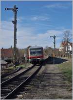The DB V 628 250 is leaving Lindau Aeschbach on the way to Friedrichshafen.

16.03.2019 