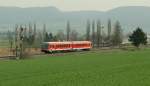 A local train in the Klettgau country by Neunkirch.