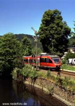 Regionalbahn in the Agger valley near Cologne (Germany/2005)
