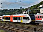 The Vectus Stadler GTW 646 401-6 is arriving at the main station of Koblenz on September 10th, 2010.