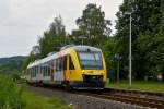. A local train to Westerburg is entering into the station of Unnau-Korb on May 26th, 2014.