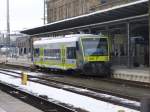 Here a lokal train (VT 650 709) in the main station of Hof.