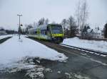 Here a lokal train ( VT 650 ) in Oberkotzau on March 13th 2013.