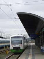Here you can see a lokal train (EBX)in Hof main station on April 28th 2013. The train came from Erfurt main station.