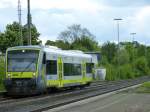 VT 650.712 is driving in Oberkotzau on May 21th 2013.