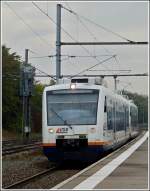 SWEG 650 double unit is arriving in Strasbourg Gare Centrale on October 29th, 2011.