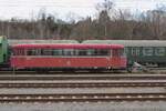 EFZ rail car 796 625 stands at Rottweil on 14 February 2024.