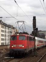 115 with IC in Koblenz Mainstation on 15th March 2009. At the end of the train is a 101.........^^