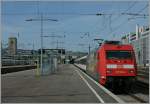 DB 101 001-6 with the IC 183 to Zurich in Stuttgart Main Station.