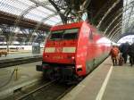 Here is standind 101 018-0 in Leipzig main station on April 1st 2013.