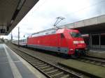 101 053-7 is leaving Hannover main station on August 19th 2013.