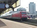 101 138-6 is standing in Dortmund main station on August 21st 2013.