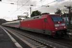 Relatively rare: 101 001 without commercial advertising, here seen calling at Remagen on 19 September 2014.