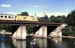 101 001-4 at Donau river bridge, Ulm, August 18th, 2001.