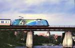 101 095-8 at Donau river bridge, Ulm, March 6th, 2001.