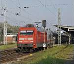 The DB 101 016-4 with his IC in Rostock.