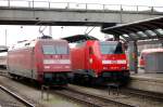 101 003-2 and 146 217-5 at Ulm, November 24th, 2006.