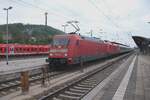The ÖBB Taurus heading the IC train decdided to give up earlier on the journey, so DB 101 031 came to the rescue and calls at Treuchtlingen on 22 May 2010.