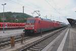 The ÖBB Taurus heading the IC train decdided to give up earlier on the journey, so DB 101 031 came to the rescue and calls at Treuchtlingen on 22 May 2010.