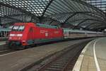 DB Fernverkehr 101 121 calls at Köln Hbf on 8 June 2019. 