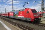 No, this is not the Swiss Bernina-Express, but the fastest regional train in Germany with 101 092 seen in Nürnberg Hbf on 15 September 2015.