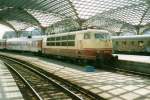Then in normal service! DB 103 113 with Fridays only D-Zug Koblenz-Kln via the right Rheine Bank enters Kln Hbf on 20 July 1999.