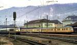 719 001-0 / 501-9 and 103 with IC at Geislingen/Steige, August 6th, 1982.