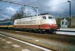 On 22 April 1998 DB 103 158 stands ready for departure at Venlo with an international train from Eindhoven to Cologne.