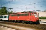 Someold stuff now: scanned picture of DB 110 314 in Venlo on 13 April 1998.