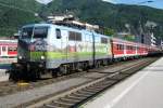 DB 111 039 advertises for the Deutsche Alpen Verein on 25 May 2012, fittingly photographed at Kufstein in the Austrian Alps.