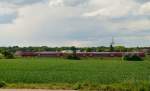 An RE4-train on it's way to Aachen mainstation somewhere between Wickrath and Herrath on friday 25th of may 2013